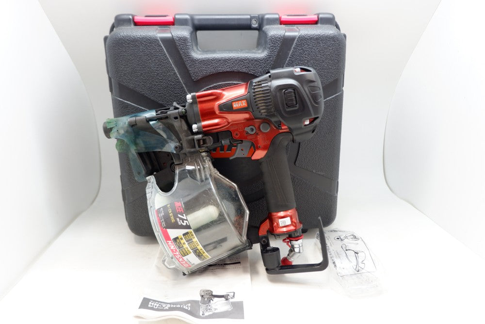 75mm高圧釘打ち機 MAX スーパーネイラ HN-75N3(D)-R – リサイクル堀り  