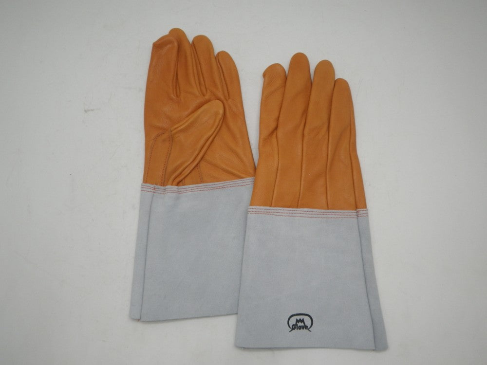 最大43%OFFクーポン アルゴン溶接用革手袋 フジグローブ クレスト床袖 フリーサイズ 1双