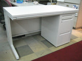 【USED】平机＆インワゴンセット　幅1200mm　オカムラ製　ADVANCE（アドバンス）シリーズ　高知　okamura　OAデスク　【店舗販売品】