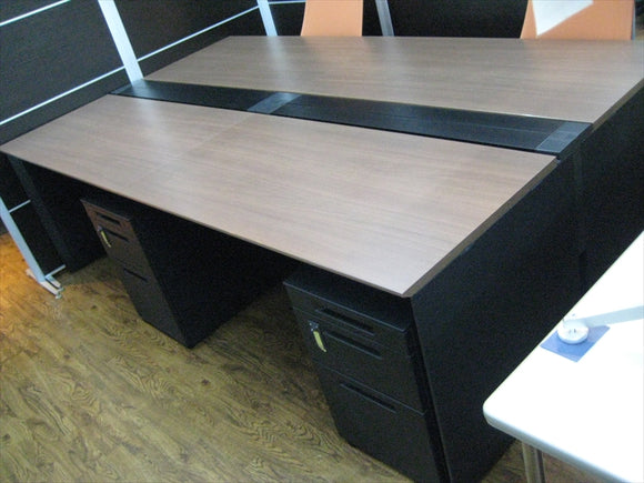 【USED】フリーアドレスデスク＆インワゴン４台セット　幅2400mm　コクヨ製　WorkVista+（ワークヴィスタ＋）、isシリーズ　ダイヤル錠　高知　kokuyo　フリアド　【店舗販売品】