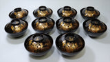 森吉太郎 七草高蒔絵椀 輪島塗 七草吸物椀 十人揃
