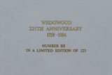 フルーテッド トロフィープレート 93/225 限定品 WEDGWOOD 225TH ANNIVERSARY 1759-1984 NUMBER 93 IN A LIMITED EDITION OF 225