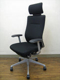 【中古・極美品】肘付きオフィスチェア　okamura製　Choral（コーラル）　CQ4CGR-FSF1　エクストラハイバック　ヘッドレスト可動　オカムラ　高知　【店舗販売品】