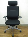 【中古・極美品】肘付きオフィスチェア　okamura製　Choral（コーラル）　CQ4CGR-FSF1　エクストラハイバック　ヘッドレスト可動　オカムラ　高知　【店舗販売品】