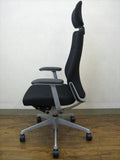 【中古・極美品】肘付きオフィスチェア　okamura製　Choral（コーラル）　CQ4CGR-FSF1　エクストラハイバック　ヘッドレスト可動　オカムラ　高知　【店舗販売品】