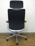 【中古・極美品】肘付きオフィスチェア　okamura製　Choral（コーラル）　CQ4CGR-FSF1　エクストラハイバック　ヘッドレスト可動　オカムラ　高知　【店舗販売品】