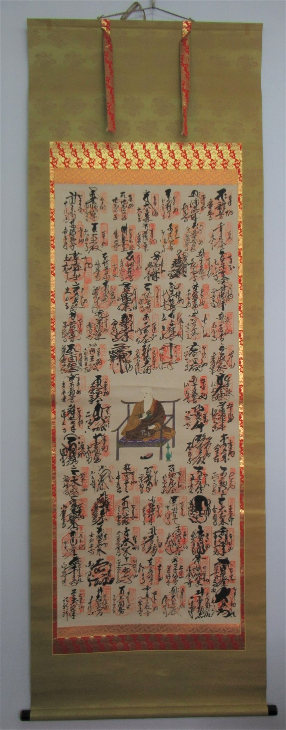 四国八十八ヶ所、御札霊場集印掛軸/工芸品/御朱印/掛軸☆宝船☆Z-757 真作/四国八十八ヶ所霊場集印肉質掛軸/掛軸☆宝船☆AJ-551の通販